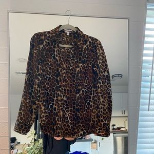 Express portfolio leopard shirt. Size S